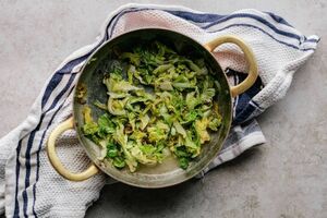Buttered cabbage with caraway seeds