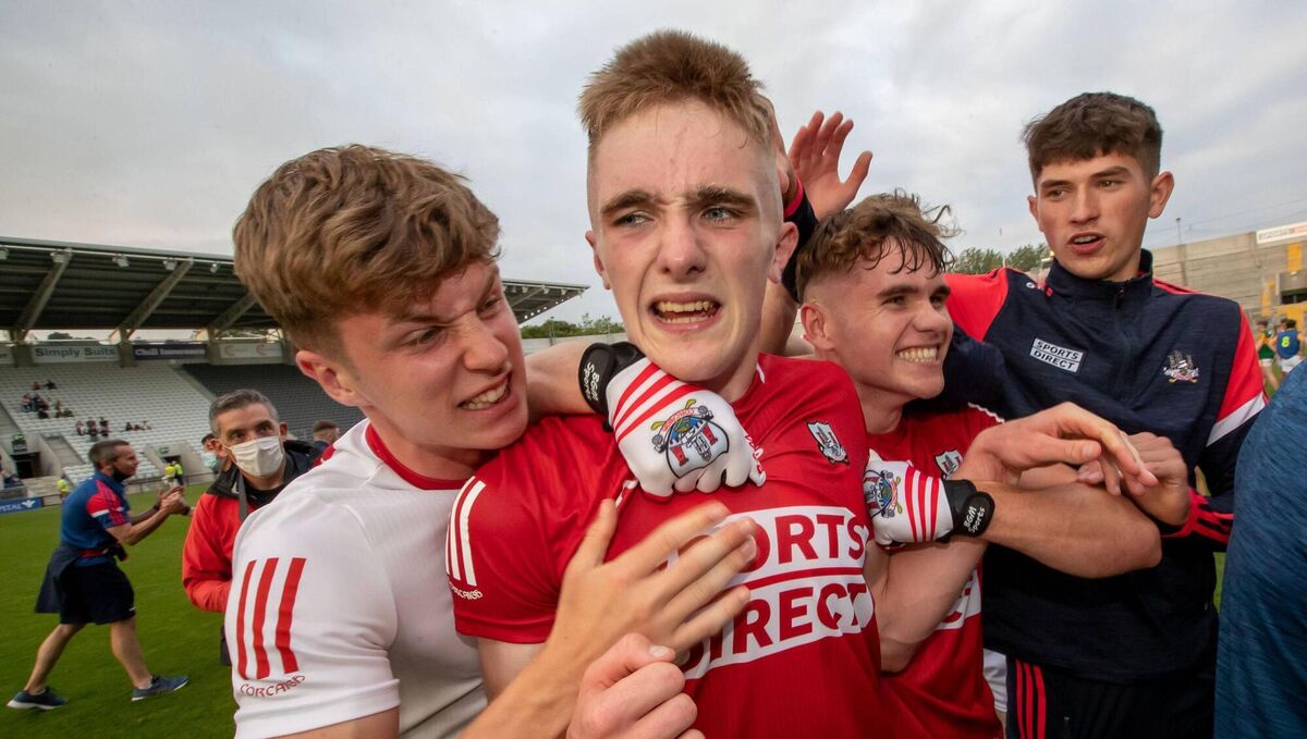DOUBTCHA BOY: Cork’s Tom Walsh celebrates after Thursday night's dramatic U20 win over neighbours, Kerry.