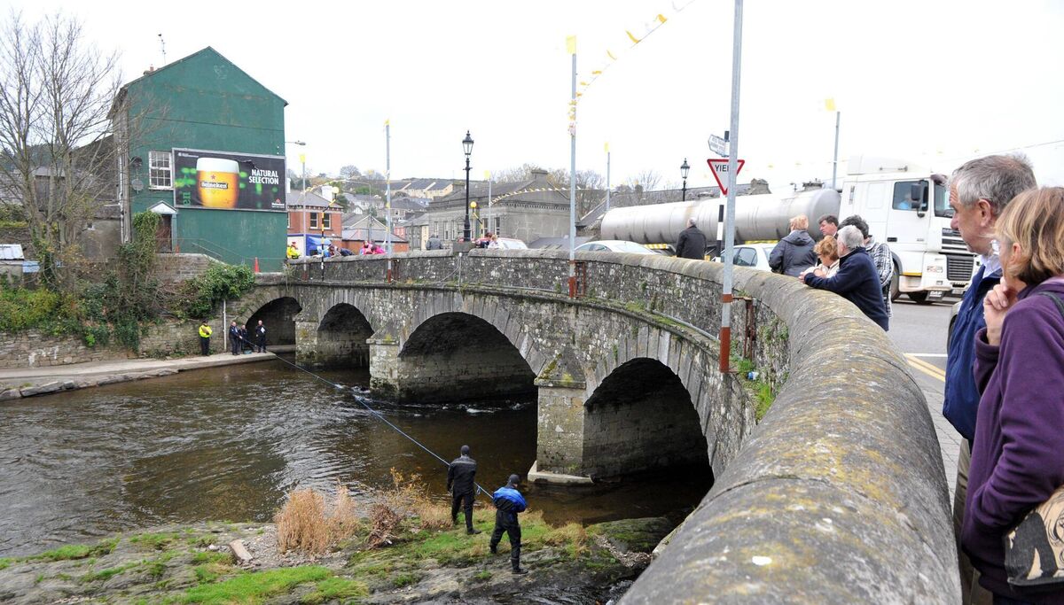 The Garda sub aqua unit searching the River Bandon where the body of Jonathan Duke was recovered and a second man was recovered about half a mile downstream. Picture: Dan Linehan