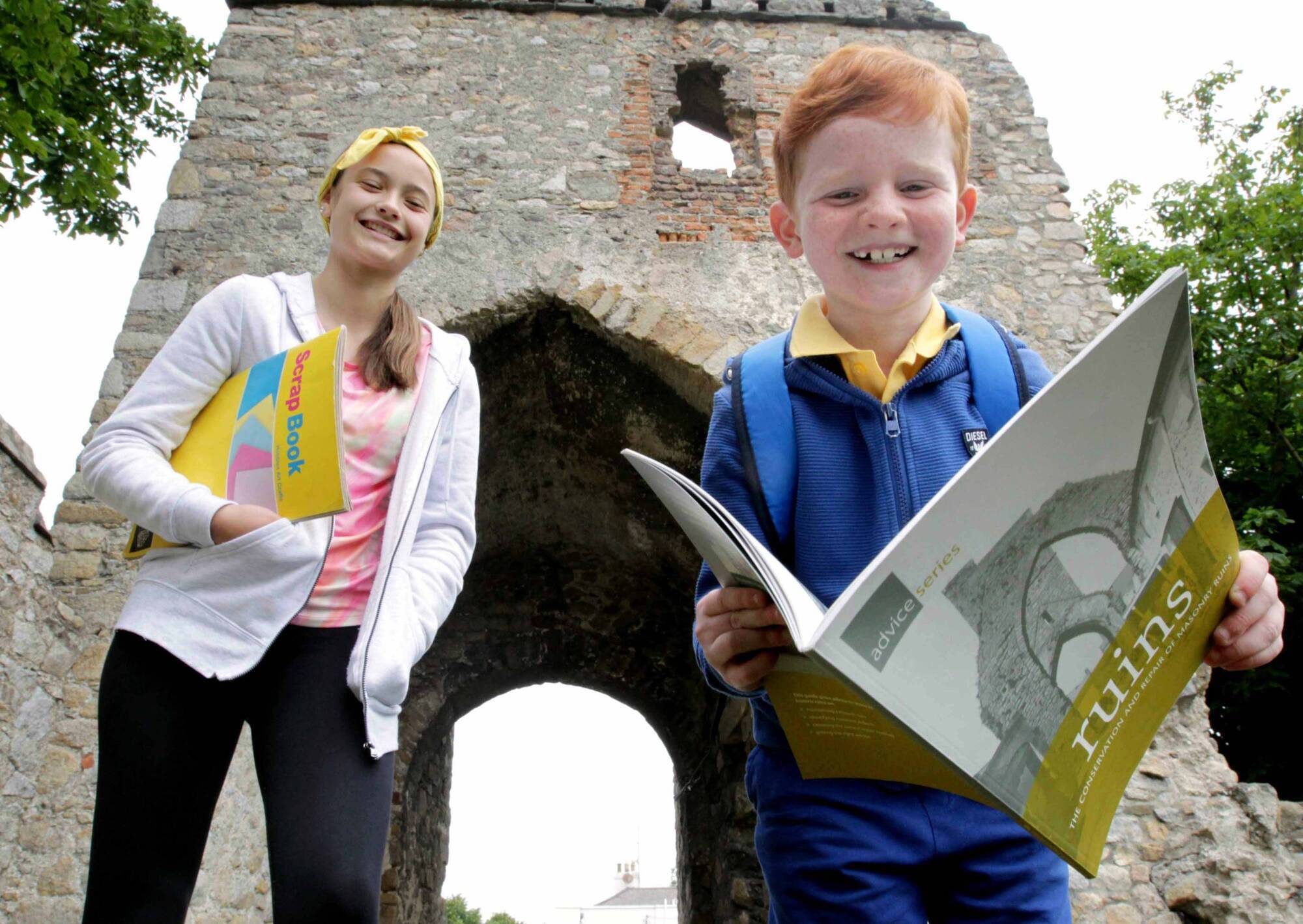 Sean O’Callaghan (8) and Katelyn Parsons (12) from Dublin are pictured during the launch of the campaign. Picture: Mark Stedman.