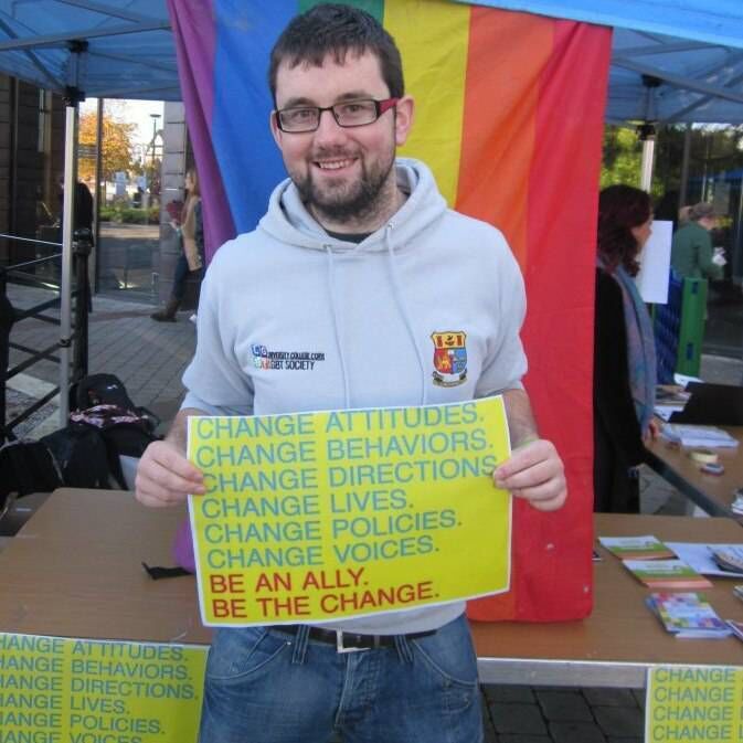 Pádraig Rice is an LGBTQI+ community organiser and human rights activist based in Cork City. 
