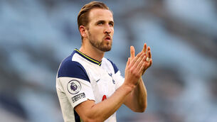 <p>Harry Kane has been linked with a move to Manchester City (Richard Heathcote/PA)</p>
