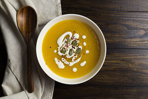 Carrot and fresh ginger soup