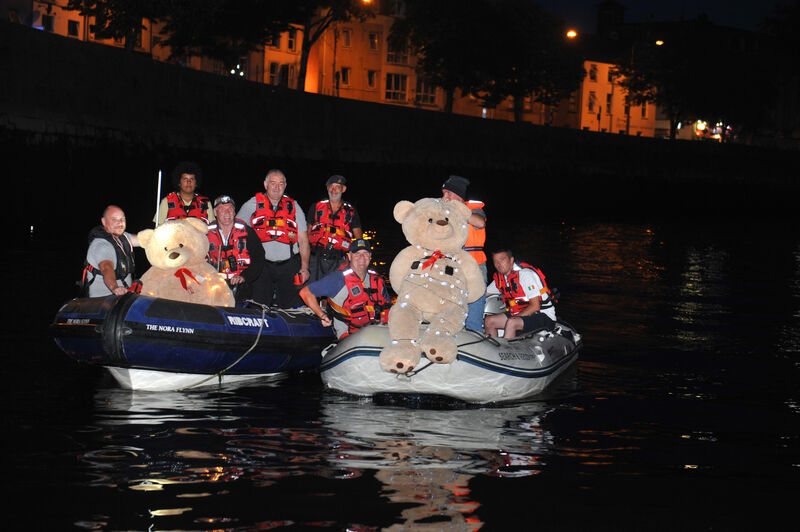 The volunteers made their dusk journey to raise awareness of the work they do, and as an exercise in suicide prevention. 