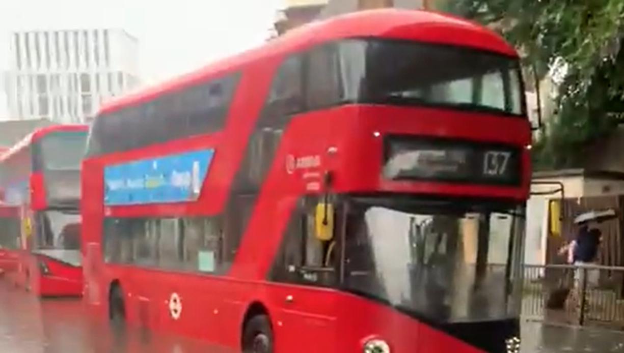 London homes, roads and Tube stations flooded as thunderstorms strike