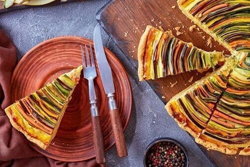 Vegetable spiral tart