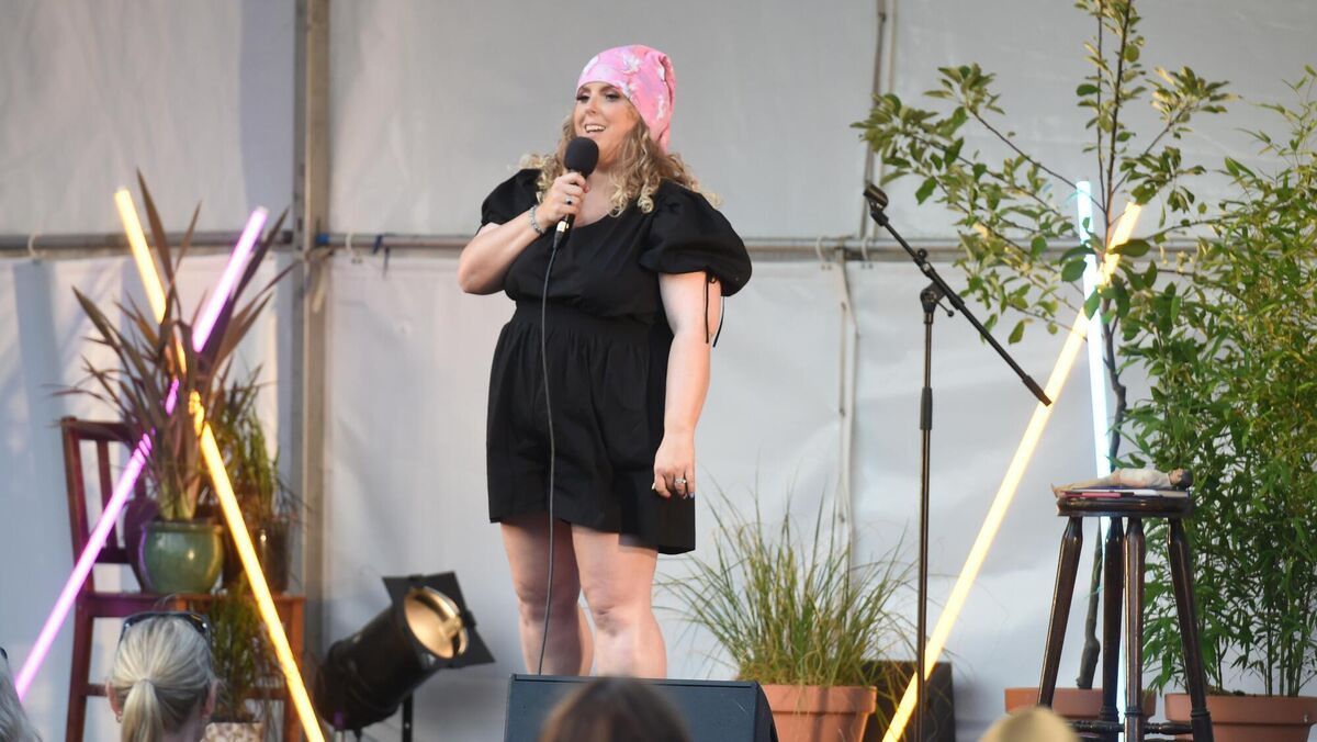 Cork comedian Laura O'Mahony performing at The Everyman Outdoors at Elizabeth Fort. Cork comedian Laura O'Mahony performing at The Everyman Outdoors at Elizabeth Fort.