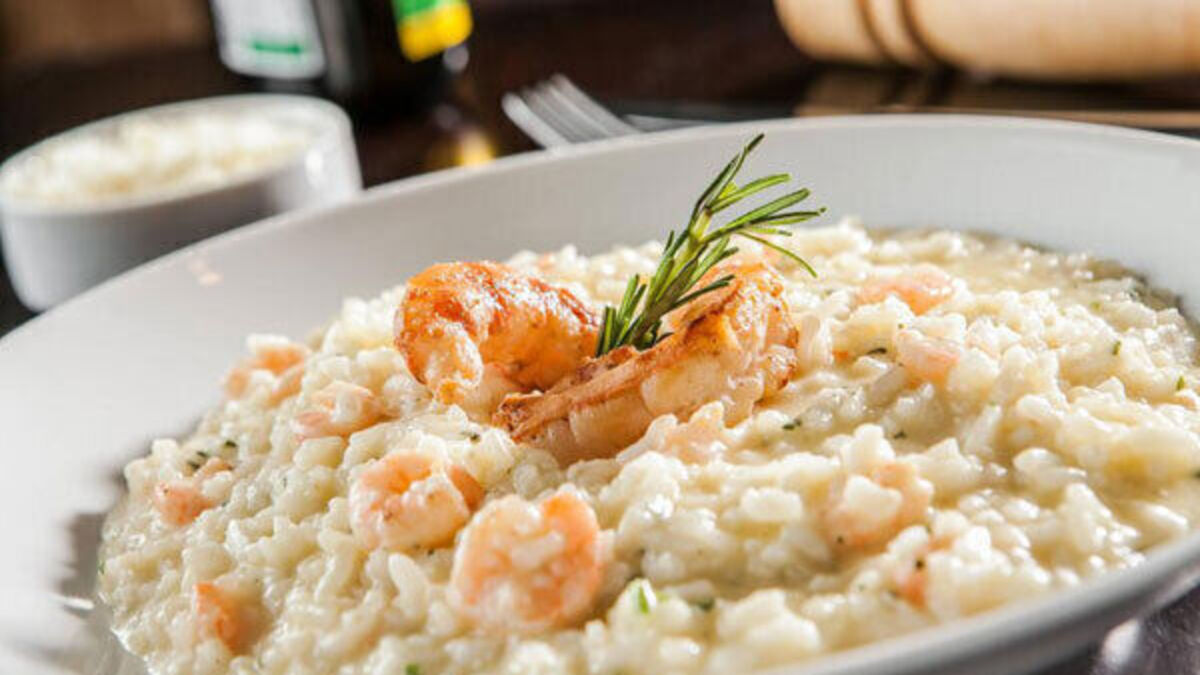 Risotto with shrimps and lemon thyme