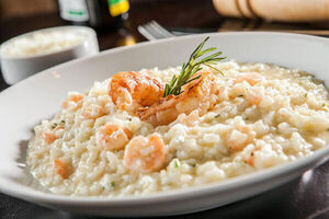 Risotto with shrimps and lemon thyme