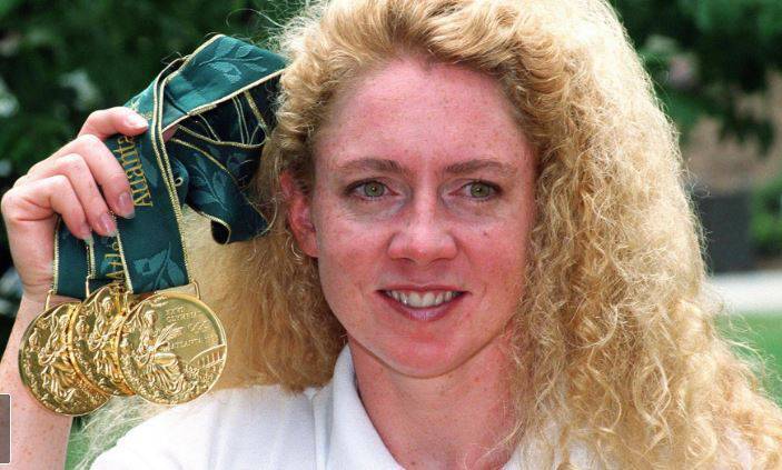 Michelle Smith congratulates rowers - and defends her controversial Olympic record