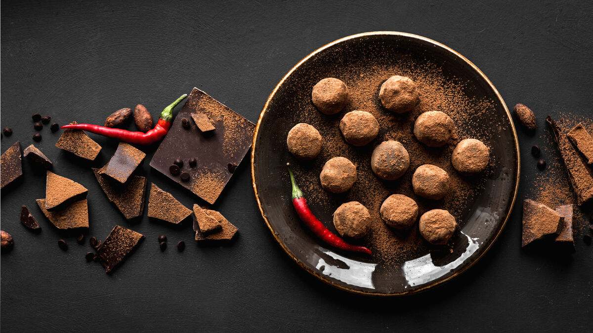 Chilli chocolate truffles