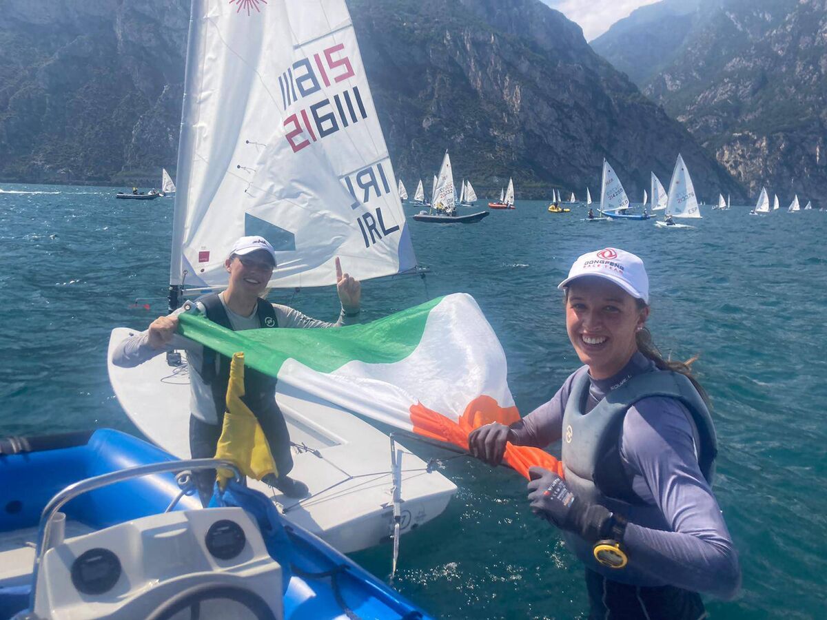Eve McMahon (left) after winning the Youth World Championships with Ellie Cunnane. Picture: Vasilij Zbogar Eve McMahon (left) after winning the Youth World Championships with Ellie Cunnane. Picture: Vasilij Zbogar