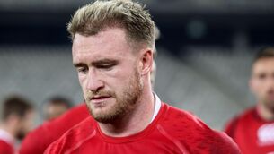 <p>British &amp; Irish Lions' Stuart Hogg dejected after the game </p>