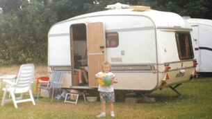 <p>The Fleetwood Colchester touring caravan that housed Catherine Ryan Howard's family for many enjoyable holidays. </p>