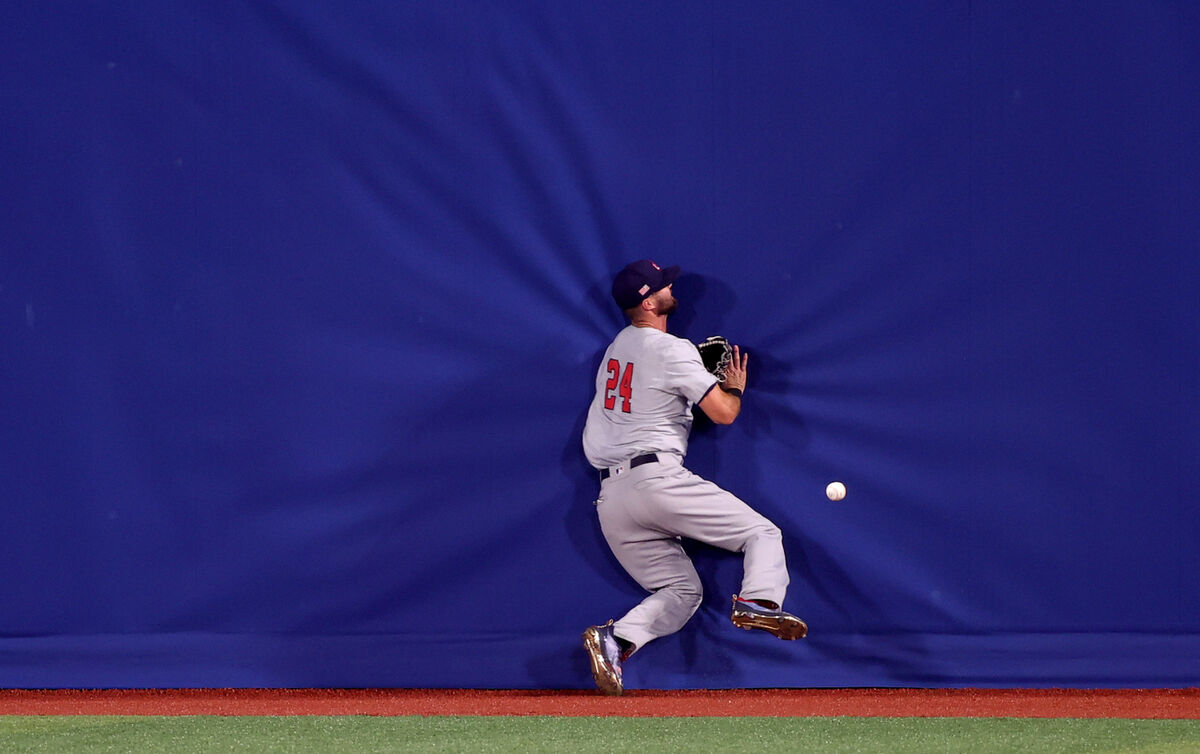 USA’s Bubba Starling is unable to field a ball. Picture: INPHO/James Crombie