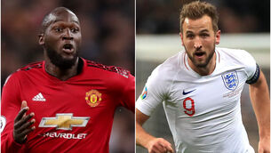 <p>Chelsea are moving to sign Romelu Lukaku (right), while Harry Kane’s mooted transfer to Manchester City remains in doubt (John Walton/Mike Egerton/PA)</p>
