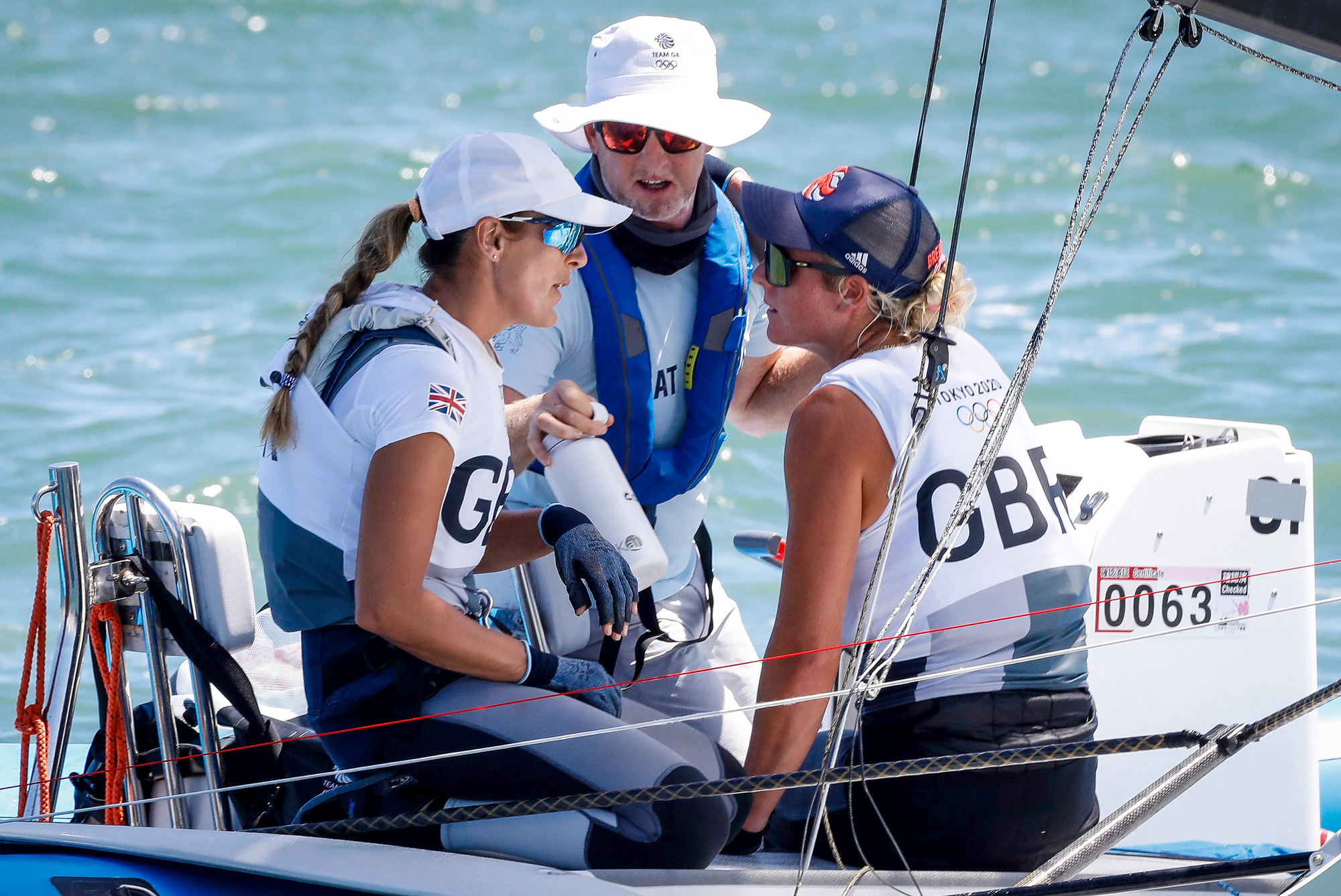 Saskia Tidey, (right) who competed for Britain alongside Charlotte Dobson in the 49erFX class in sailing at the Olympics, finishing seventh.