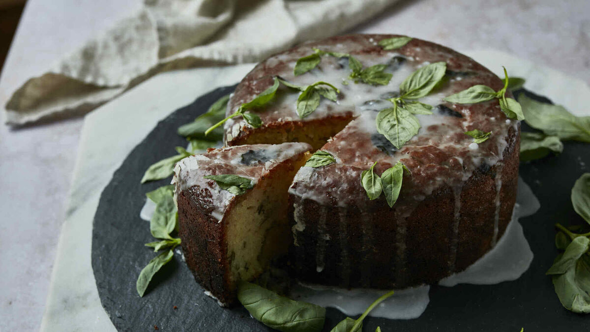 Lemon and basil cake