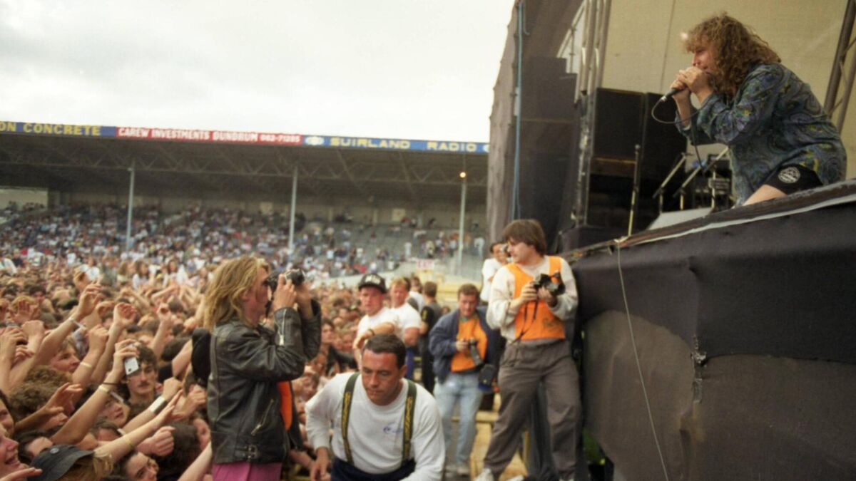 Tom Dunne and Something Happens playing at Feile 1990. Picture: Eddie O’Hare