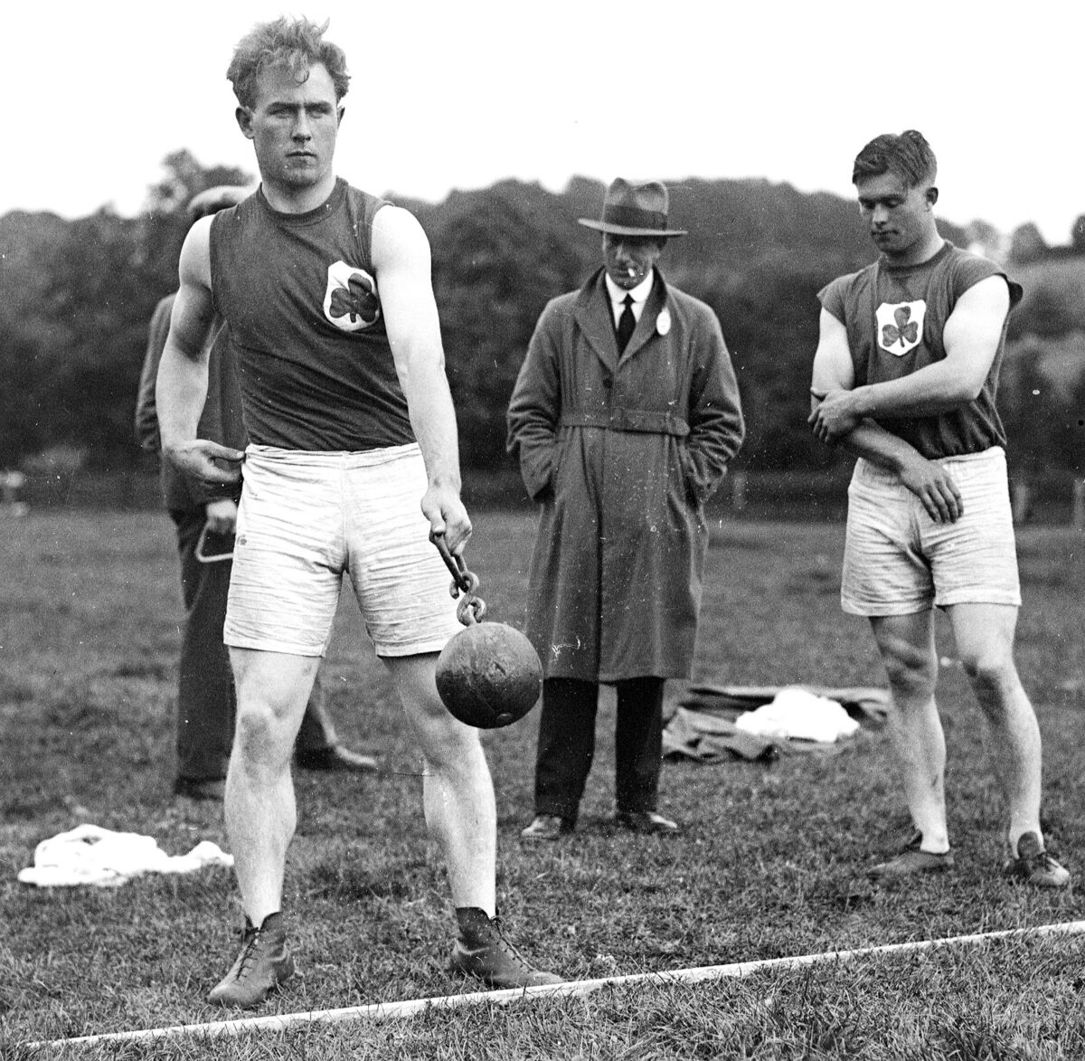 Olympic gold medalist Dr Pat O'Callaghan and his brother at Kanturk in 1928. Olympic gold medalist Dr Pat O'Callaghan and his brother at Kanturk in 1928.