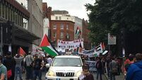 Irish Palestine campaign protest in Dublin