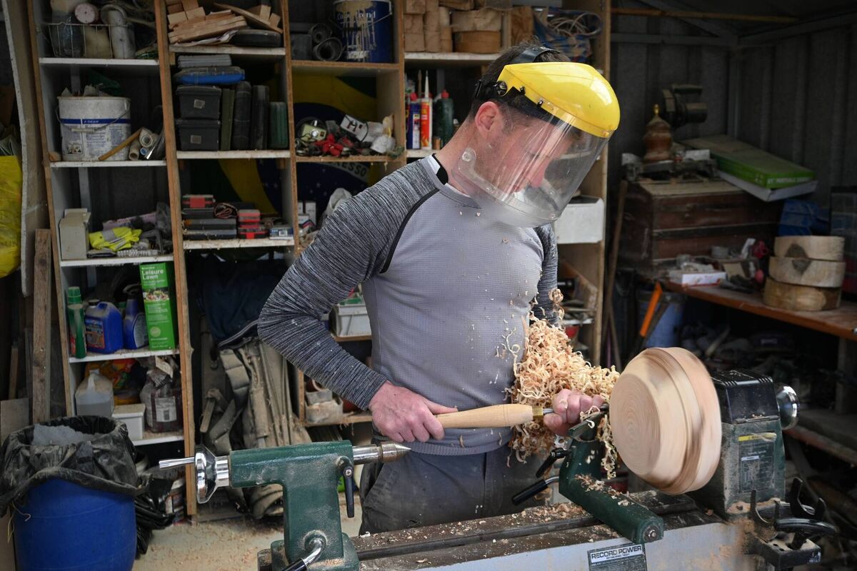 Shane at work. Shane at work.