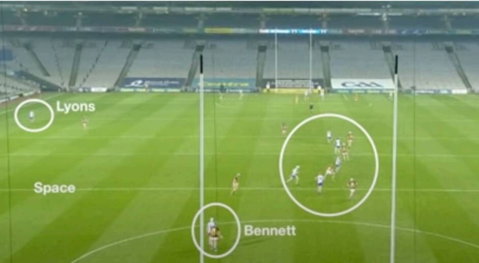 Sean Flynn, Waterford causing Kilkenny confusion on the long puckout.