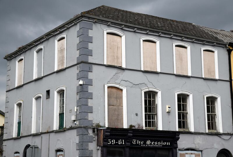 The former Session Bar and Restaurant is now derelict.