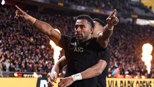 <p>GARDEN OF EDEN: New Zealand's Sevu Reece celebrates scoring a try in the Bledisloe Cup opener against Australia. Pic: Jeremy Ward</p>