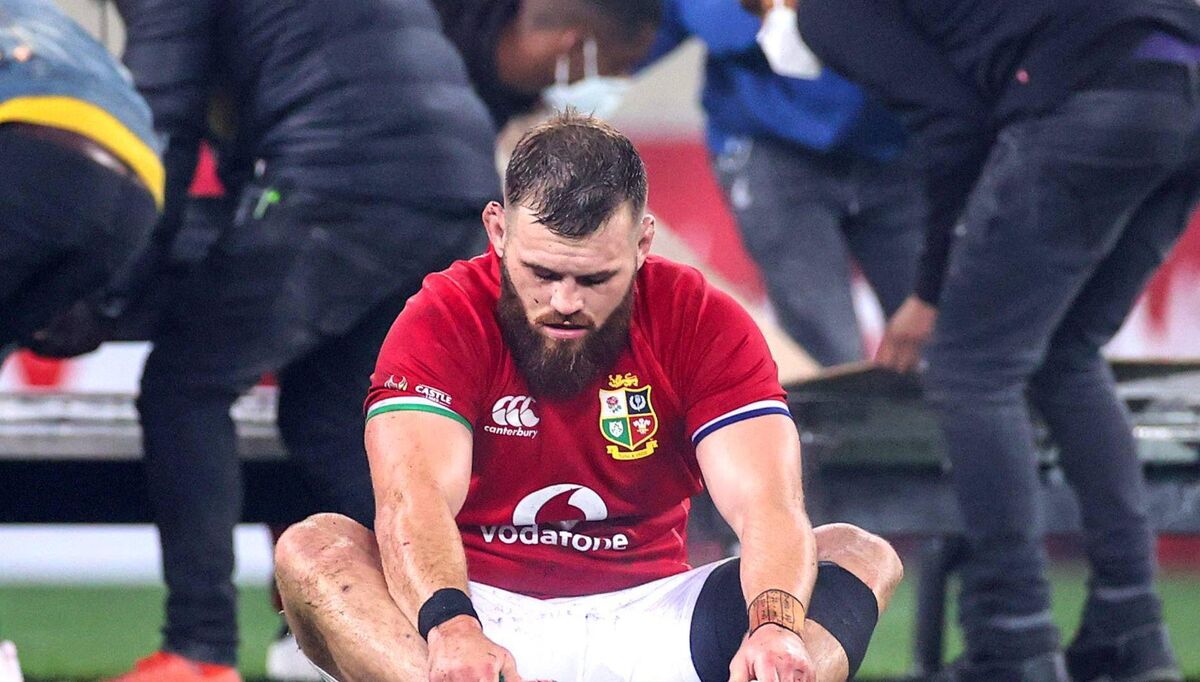 DOWN: The Lions' Luke Cowan-Dickie digests the third test and series defeat.