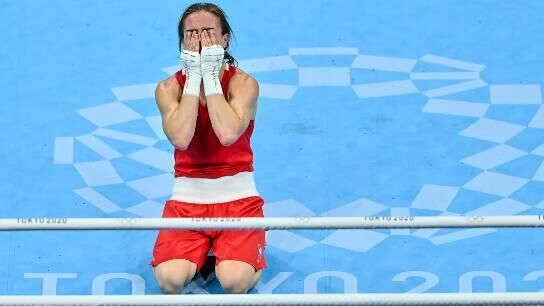 Ireland's Kellie Harrington reacts after defeating Beatriz Ferreira of Brazil. Picture: Brendan Moran/Sportsfile Ireland's Kellie Harrington reacts after defeating Beatriz Ferreira of Brazil. Picture: Brendan Moran/Sportsfile