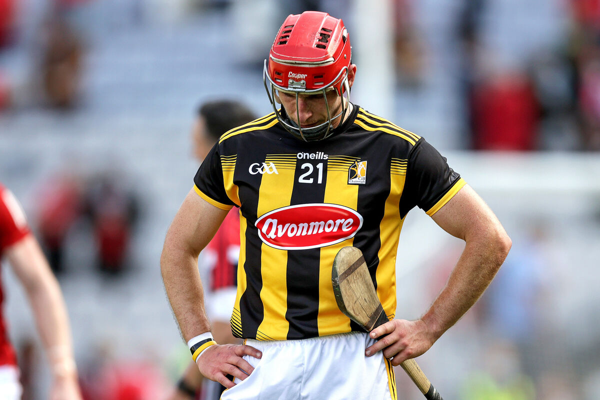 Kilkenny's Cillian Buckley dejected after the game. Picture: INPHO/Laszlo Geczo