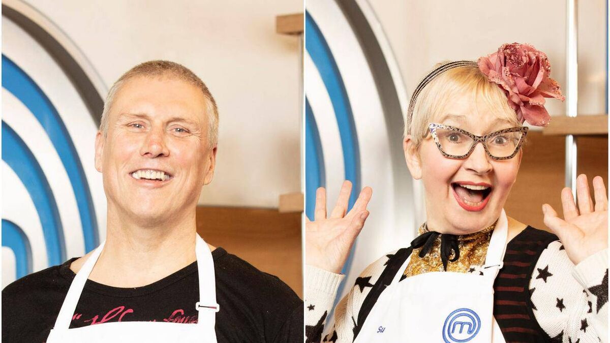 Bez of Happy Mondays and Su Pollard on Celebrity Masterchef. Picture: BBC Bez of Happy Mondays and Su Pollard on Celebrity Masterchef. Picture: BBC