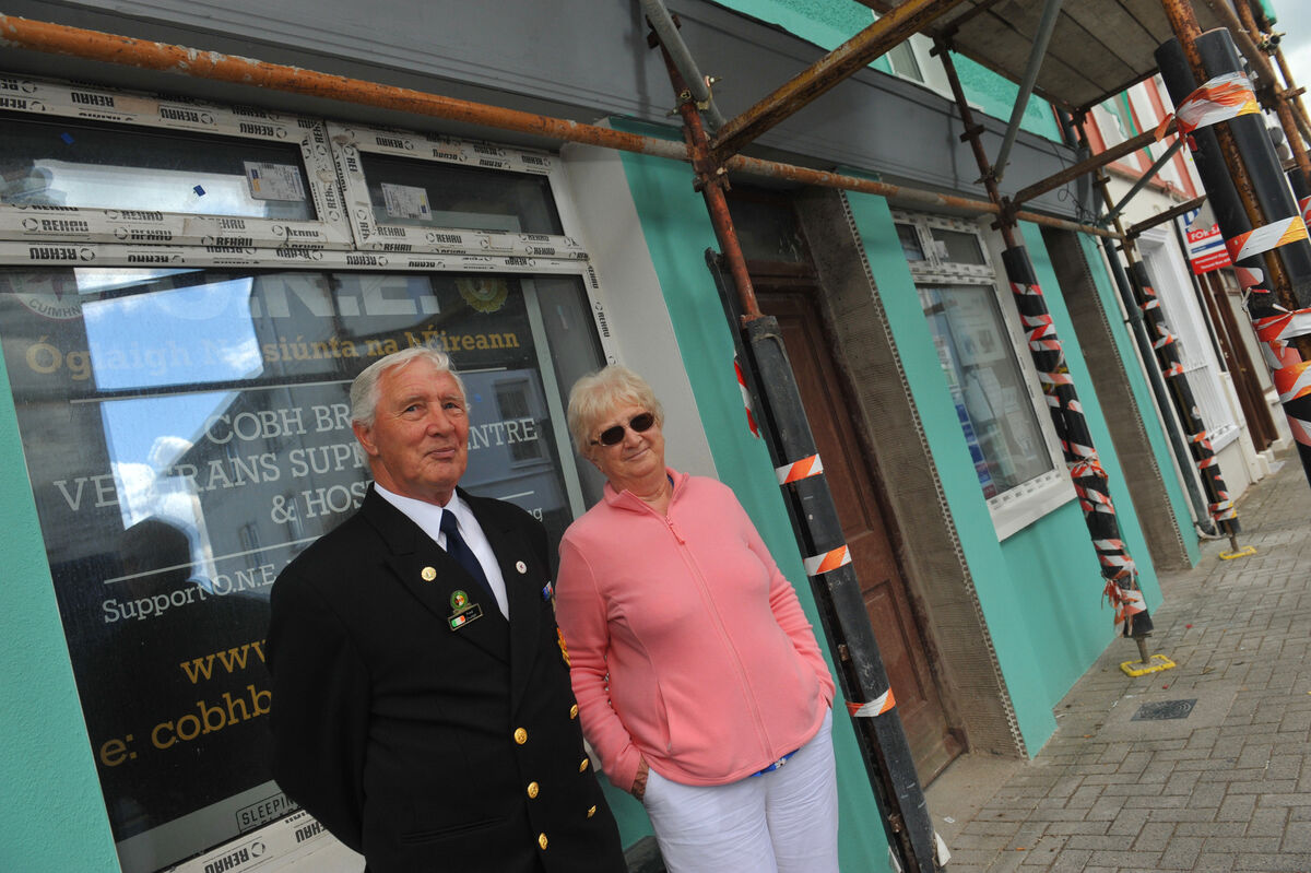 Fred Crudge and his wife Breda outside the hostel which is currently under renovation. Breda's mother previously lived at 8, Harbour Row. Picture: Larry Cummins. Fred Crudge and his wife Breda outside the hostel which is currently under renovation. Breda's mother previously lived at 8, Harbour Row. Picture: Larry Cummins.