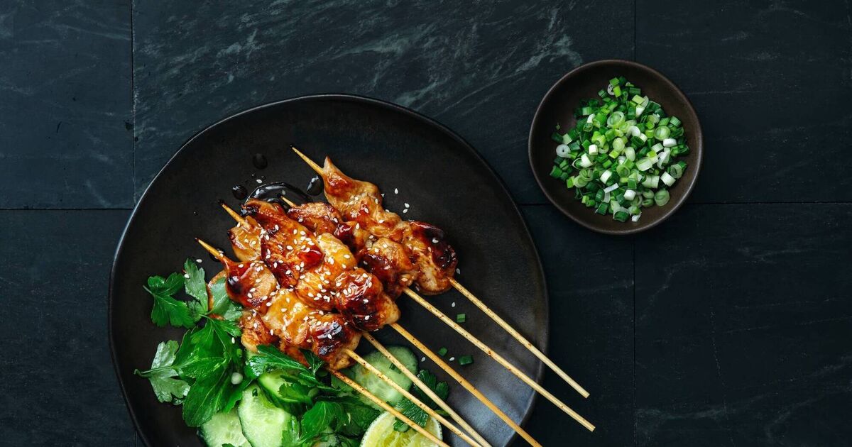 Yakitori chicken with teriyaki sauce