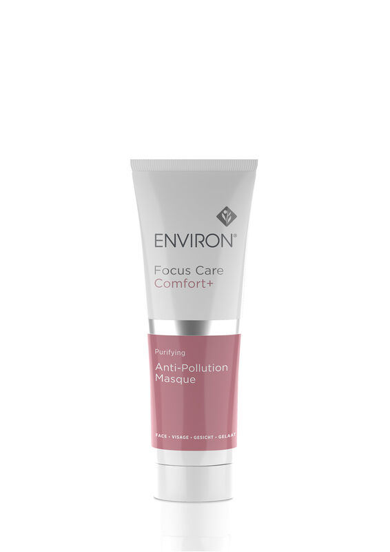 The Focus Care Comfort+ Anti-Pollution Masque contains charcoal clay and kaolin clay to absorb impurities in the skin. The Focus Care Comfort+ Anti-Pollution Masque contains charcoal clay and kaolin clay to absorb impurities in the skin.