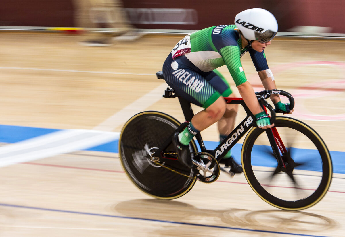 Emily Kay competing in the Women's Omnium. Picture: INPHO/Casey B.Gibson