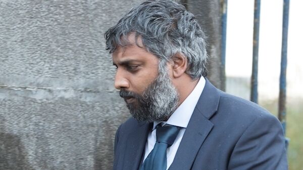 Mr Ashish Lal leaving the court. Photograph Liam Burke/Press 22