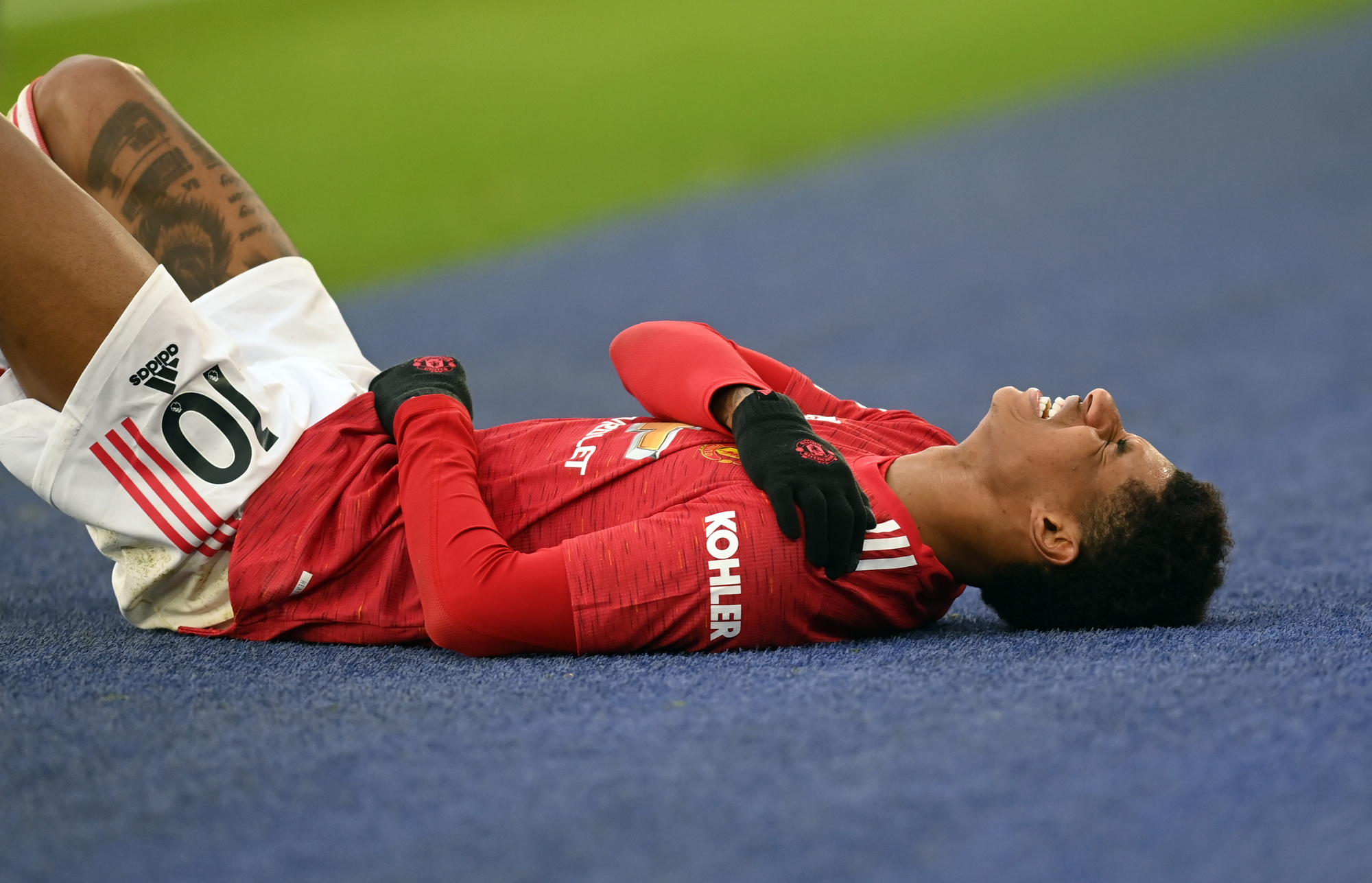 Marcus Rashford says shoulder surgery ‘went well’ as he sits out start of Premier League season