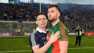 <p>
                <span class="contextmenu emphasis">DIFFERENT CLASS:</span> Stephen Cluxton consoles Aidan O'Shea following the 2016 All-Ireland SFC final replay at Croke Park.  Picture: Cody Glenn/Sportsfile</p>