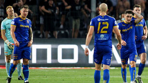 <p>Bohemians' Dawson Devoy dejected after PAOK soccer their second goal. Picture: INPHO/Aleksandar Djorovic</p>