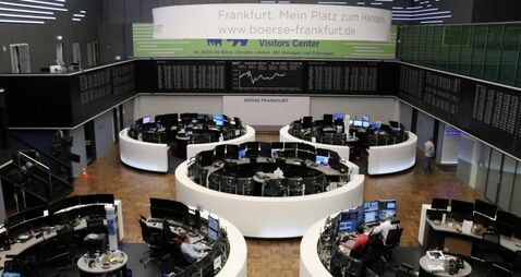 The German share price index DAX graph is pictured at the stock exchange in Frankfurt