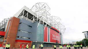 Police presence outside the ground (Martin Rickett/PA)