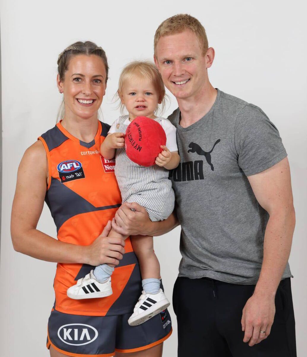 Brid Stack with her husband Cárthach, and their son, Cárthach Óg.