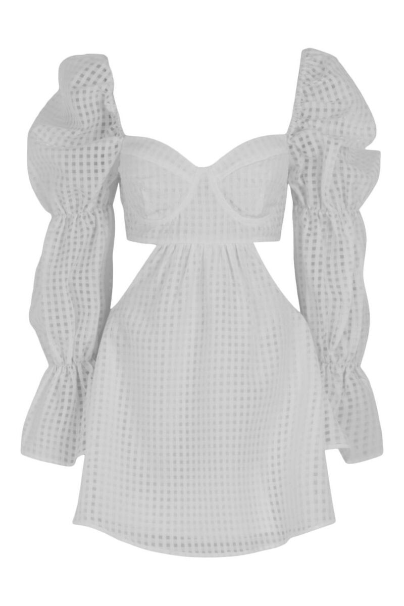 Cut-out White Mini Dress, €28, Boohoo