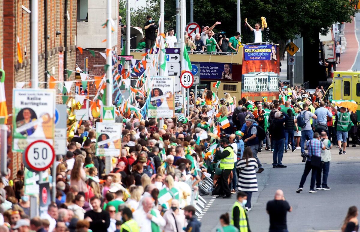 Speaking about her homecoming to Dublin, Harrington said it was an amazing feeling to see everybody who lined the streets to congratulate her and Team Ireland. Picture: Sam Boal/RollingNews.ie