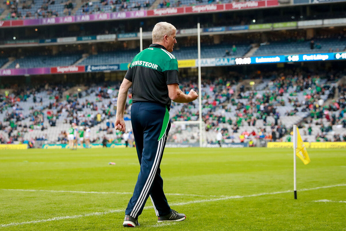 Limerick manager John Kiely celebrates. Picture: INPHO/Tommy Dickson
