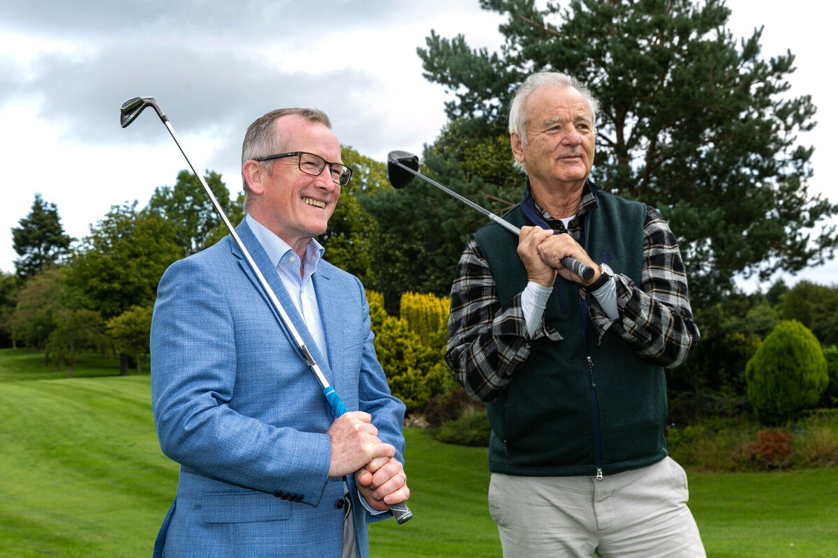 Bill Murray is visiting Ireland this week. He's picture here at Druids Glen Golf Resort with Niall Gibbons of Tourism Ireland. Picture: Shane O'Neill, Coalesce