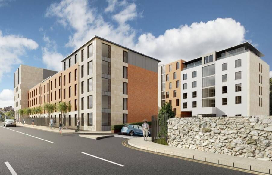 The main building of the Punches Cross student village, along Ballinacurra Rd and Rosbrien Rd, will range from four to six stories in height. A separate courtyard will house 70 students in 14 apartments, as well as 30 built-to-rent apartments. 