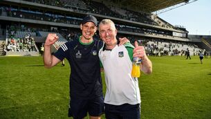 <p>BRAINS TRUST: Paul Kinnerk and John Kiely celebrate last month’s Munster final win over Tipperary, a match where Limerick showed their mettle with a stunning second-half display. 	Picture: Ray McManus/Sportsfile</p>